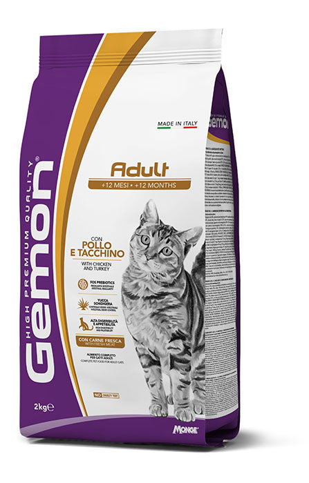 GEMON Cat Adult con Pollo & Tacchino 2Kg