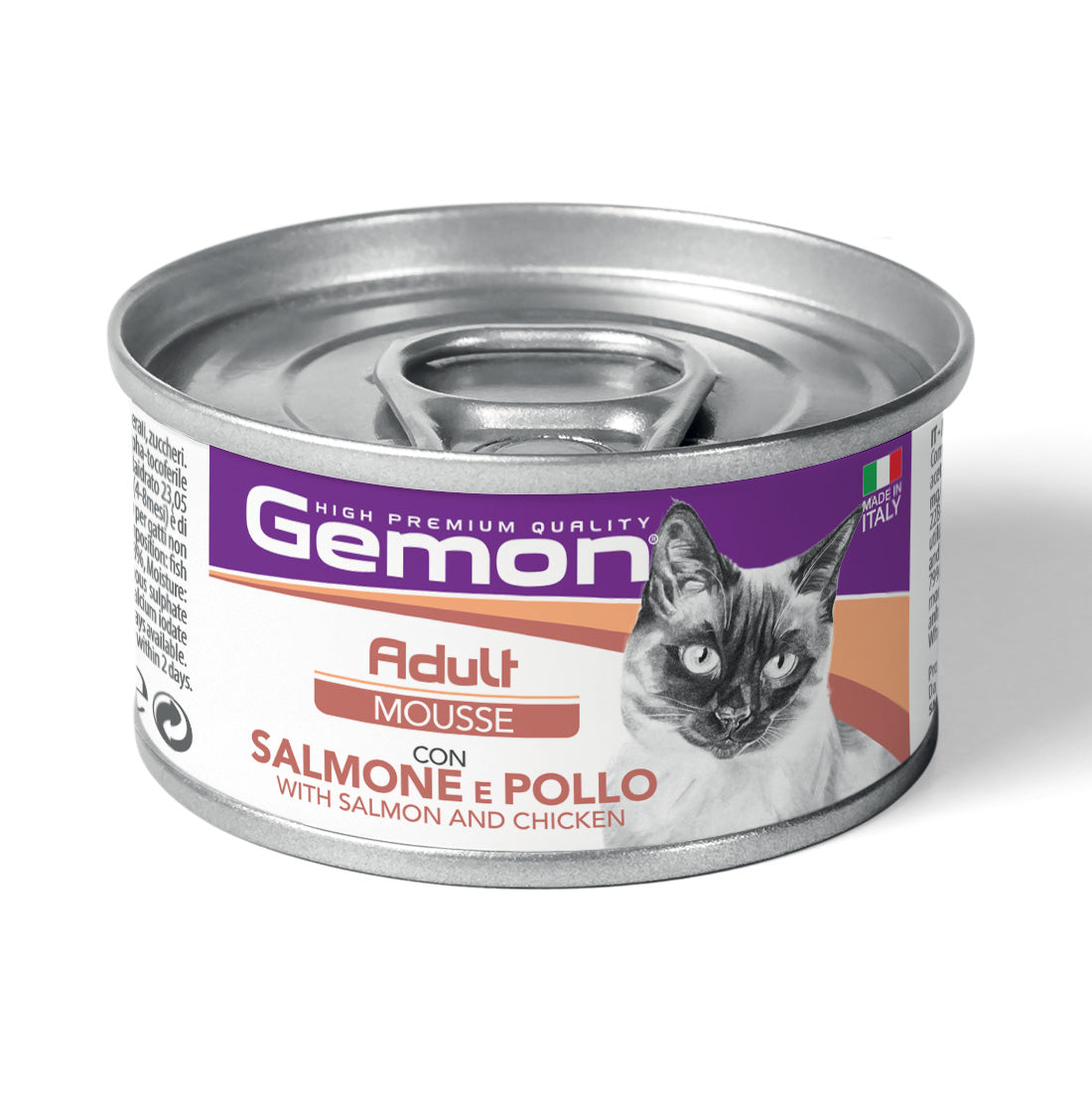 GEMON Cat Adult Mousse con Salmone e Pollo 85gr