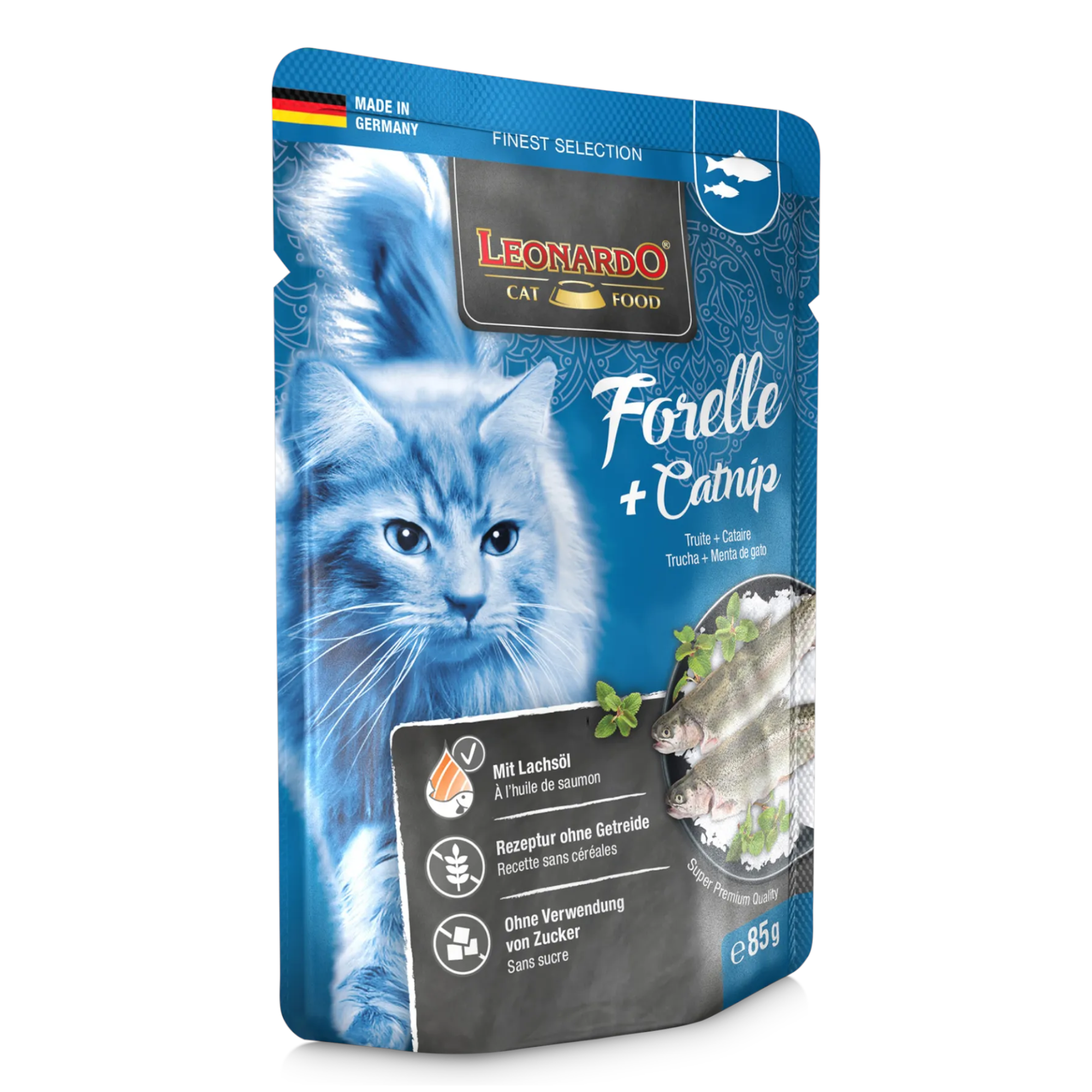 LEONARDO Cat Trota con Erba Gatta 85gr