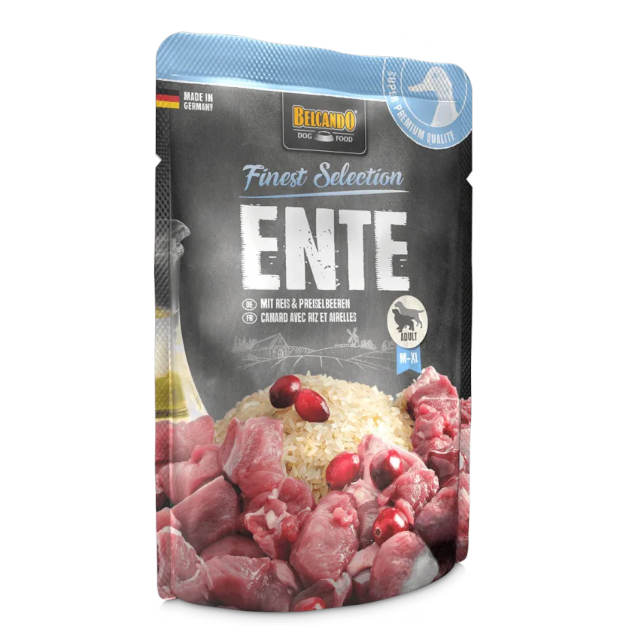 BELCANDO Dog Anatra con Riso e Mirtilli Rossi 125gr