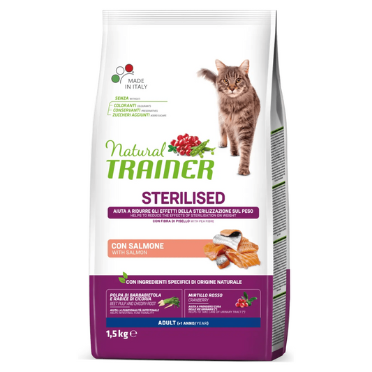 TRAINER Cat Sterilised Salmone 1,5Kg