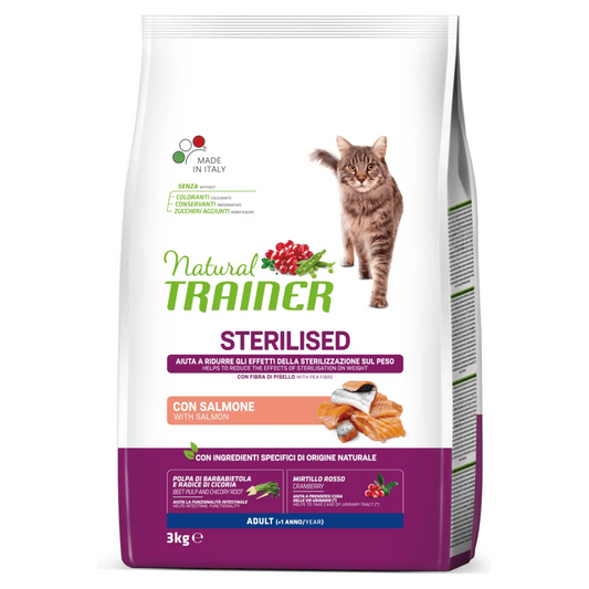TRAINER Cat Sterilised Salmone 3Kg