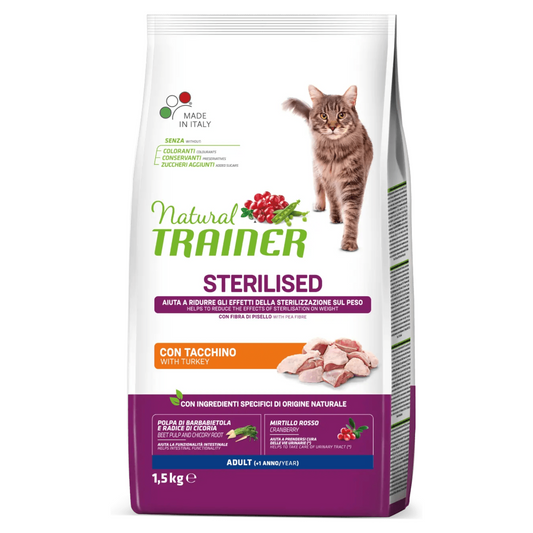 TRAINER Cat Sterilised Tacchino 1,5Kg