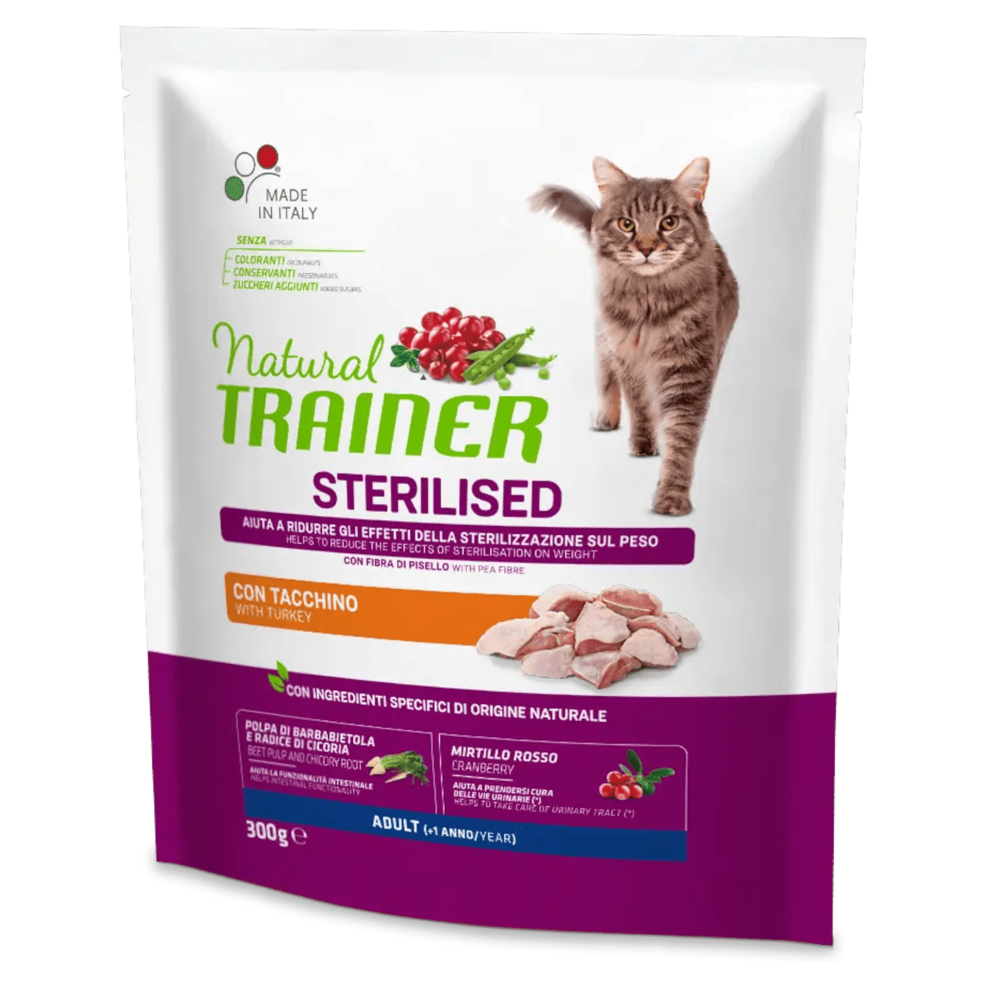 TRAINER Cat Sterilised Tacchino 300Gr