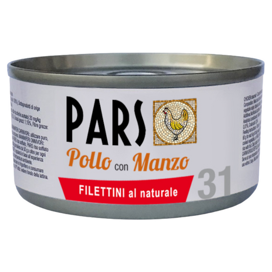 PARS 31 Filettini Naturali Pollo con Manzo 85Gr