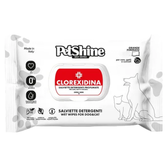 PETSHINE Salviette Clorexidina 100Pz