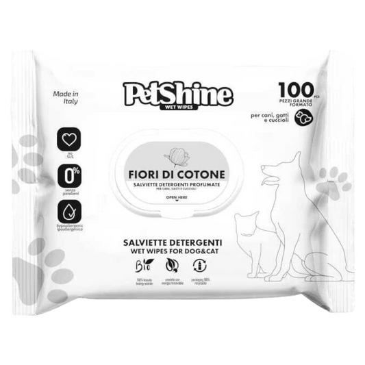 PETSHINE Salviette Fiori di Cotone 100Pz