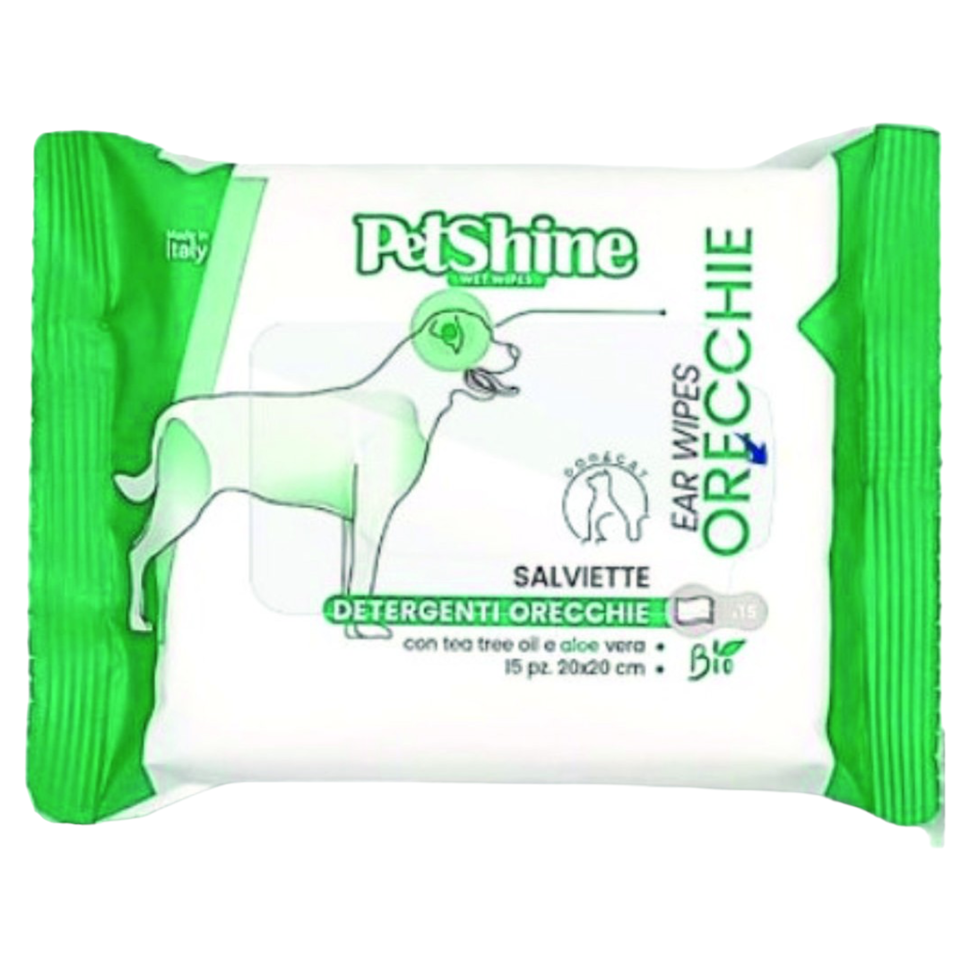 PETSHINE Salviette Orecchie 15Pz