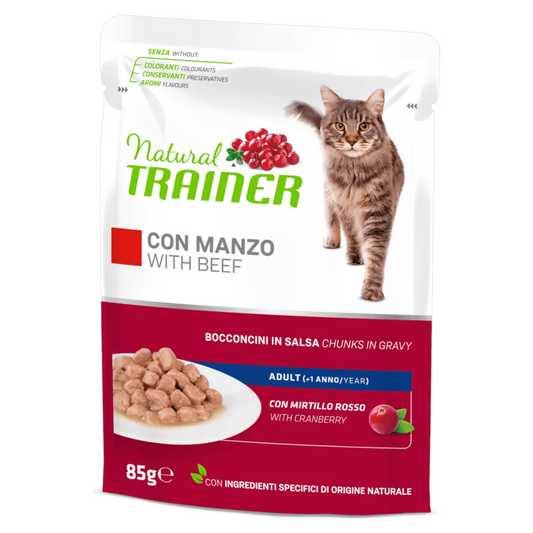 TRAINER Cat Adult Bocconcini in salsa Manzo 85gr