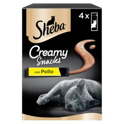 SHEBA Cat Creamy Snack Mousse con Pollo 4X12gr