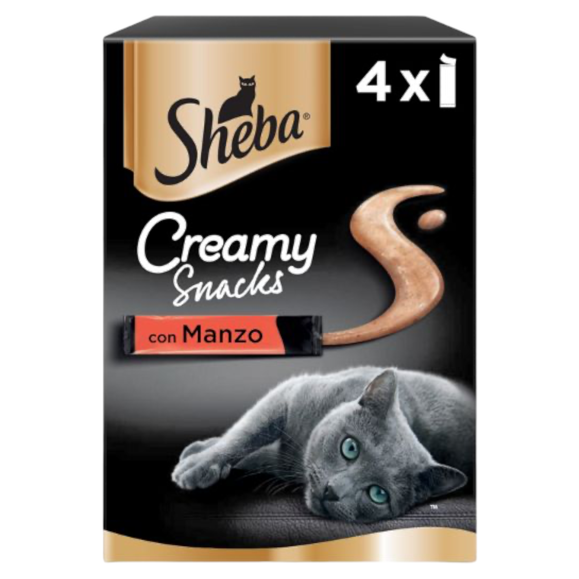 SHEBA Cat Creamy Snack Mousse con Manzo 4X12gr