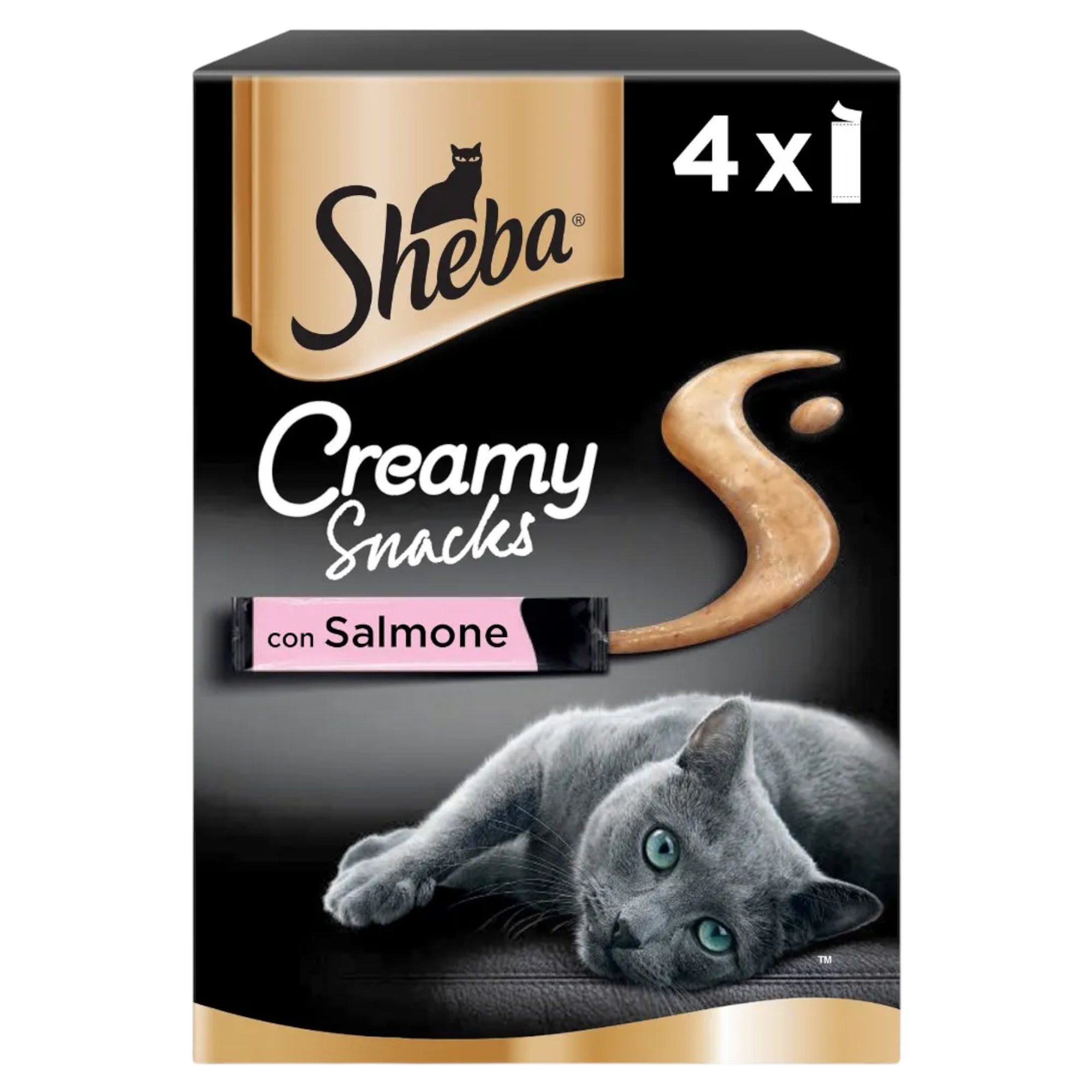 SHEBA Cat Creamy Snack Mousse con Salmone 4X12gr