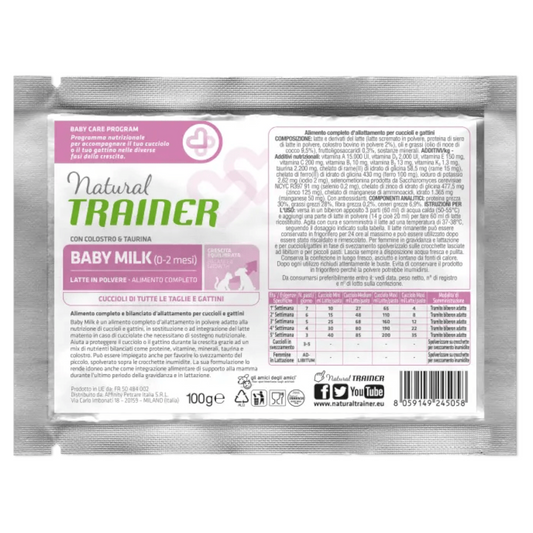 TRAINER Latte Baby Milk Cuccioli e Gattini 100gr