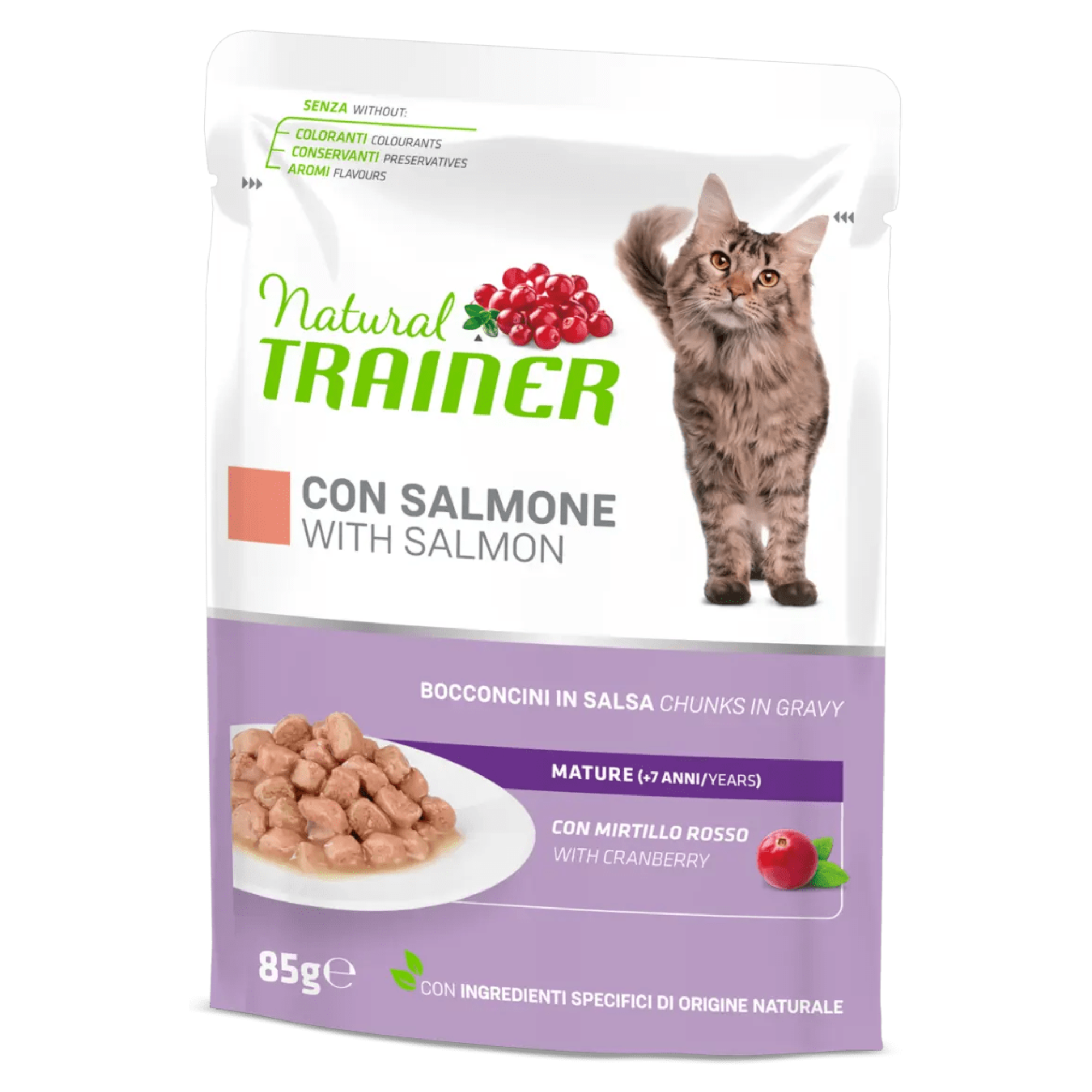 TRAINER Cat Adult Mature Bocconcini in salsa Salmone 85gr