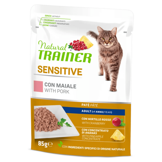 TRAINER Cat Adult Sensitive Bocconcini in salsa Maiale 85gr