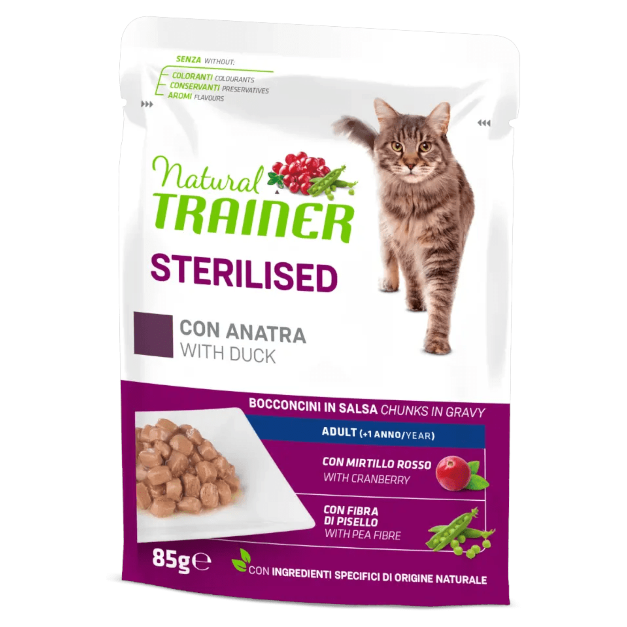 TRAINER Cat Sterilised Bocconcini in salsa Anatra 85gr