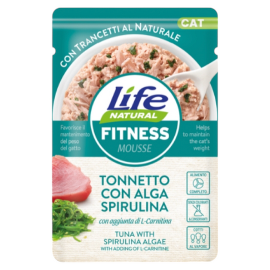 LIFE Cat Fitness Mousse Tonno con Alga in busta 70gr