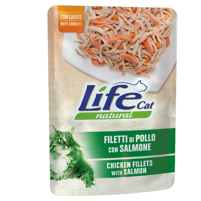 LIFE Cat Pollo con Salmone e Carote 70gr in busta