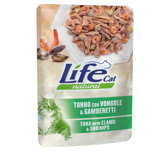 LIFE Cat Tonno con Vongole e Gamberetti 70gr in busta