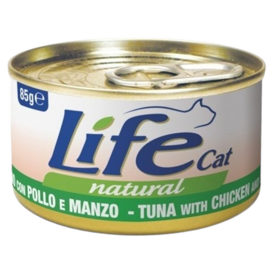 LIFE Cat Tonno con Pollo e Manzo 85gr