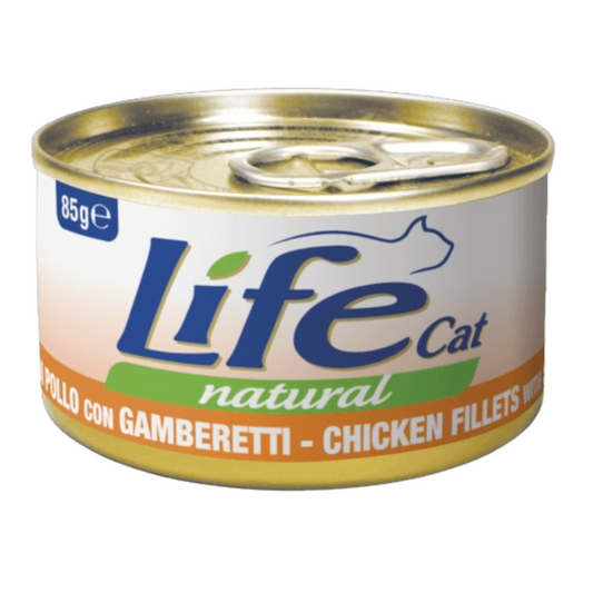 LIFE Cat Pollo con Gamberetti 85gr