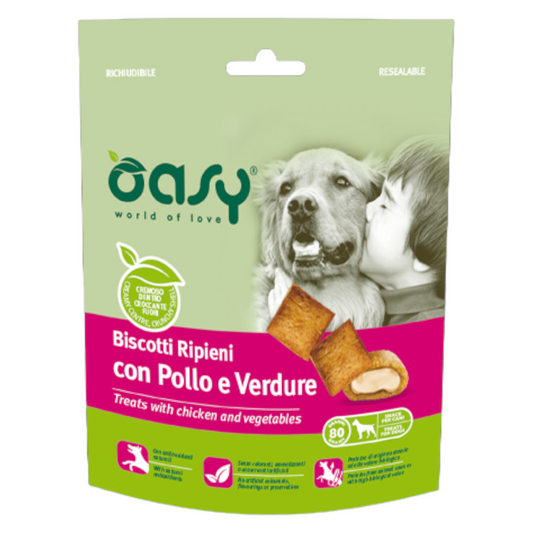 OASY Snack Cane Biscotti Ripieni con Pollo e Verdure 80Gr