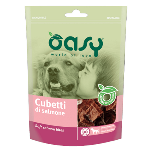 OASY Snack Cane Cubetti di Salmone 100Gr