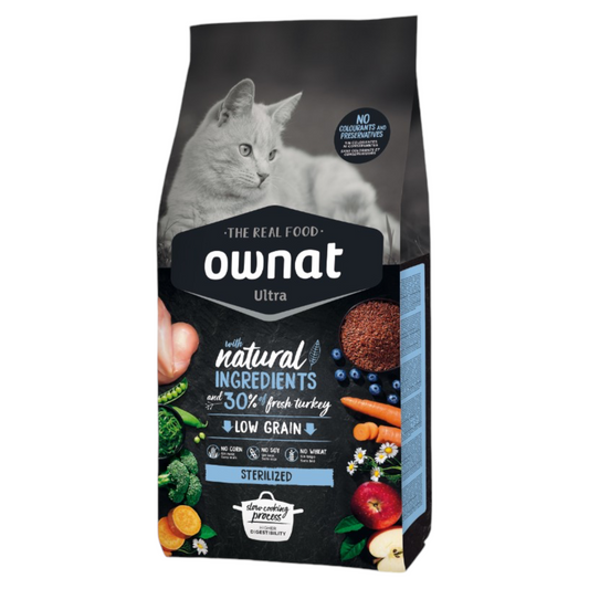 OWNAT Ultra Cat Sterilised Low Grain Tacchino1,5Kg