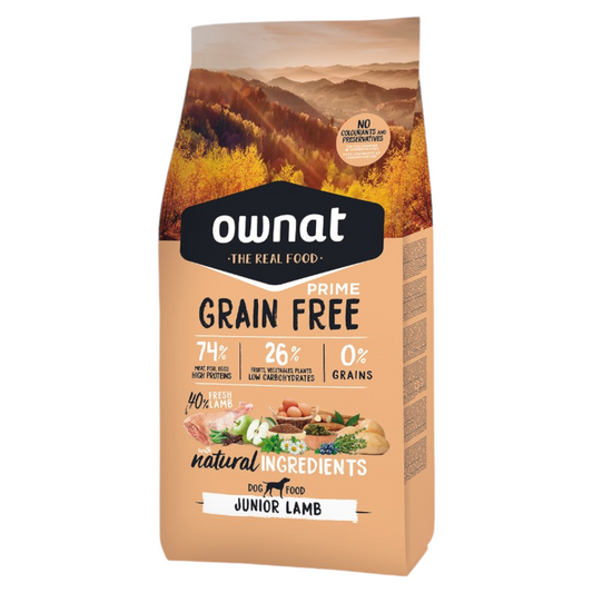 OWNAT Prime Dog Junior Grain Free Agnello 12Kg