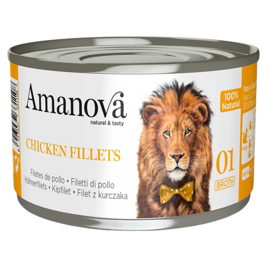 AMANOVA Gatto 01 Filetti di Pollo in brodo 70gr