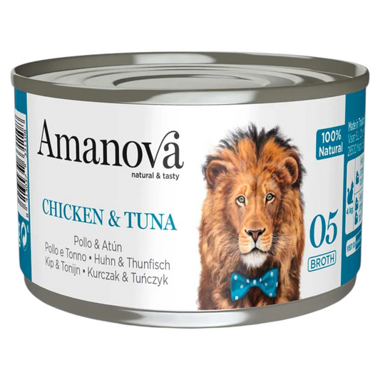 AMANOVA Gatto 05 Pollo e Tonno in brodo 70gr