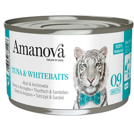 AMANOVA Gatto 09 Tonno e Acciughine in brodo 70gr