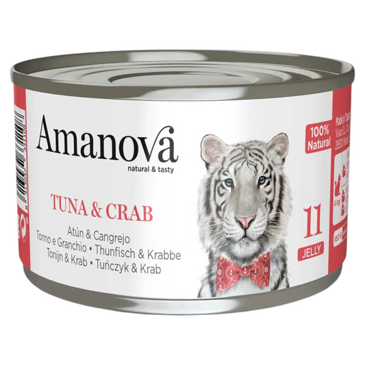 AMANOVA Gatto 11 Tonno e Granchio in gelatina 70gr