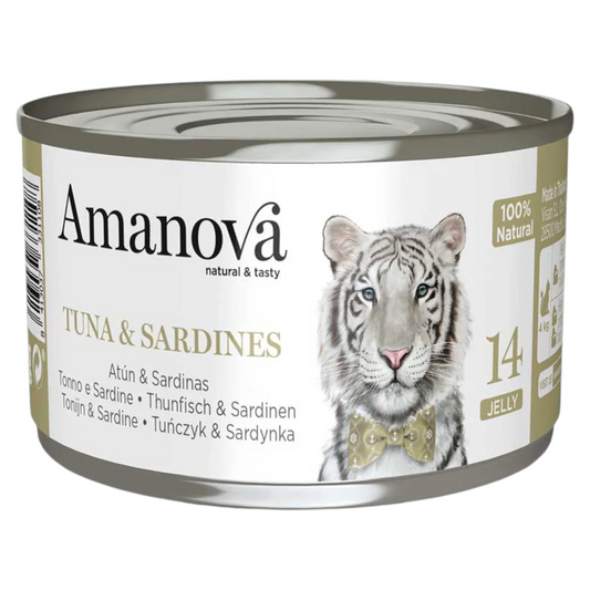 AMANOVA Gatto 14 Tonno e Sardine in gelatina 70gr