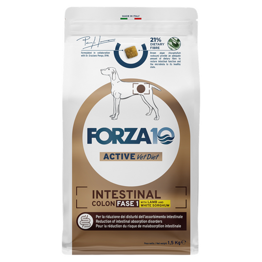 FORZA10 Dog Vet Diet Intestinal Colon Fase 1 Agnello