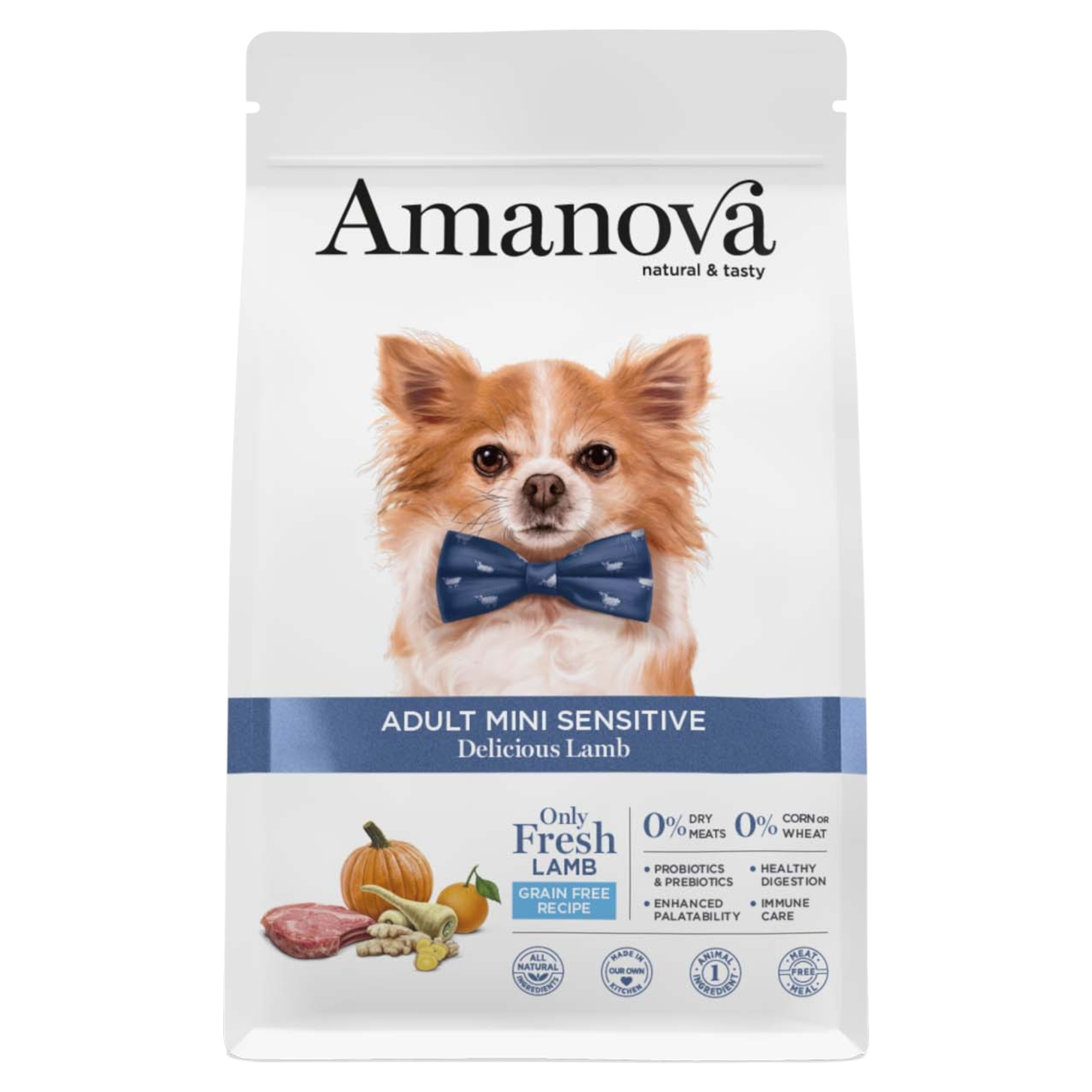 AMANOVA Cane Mini Adult Sensitive all'Agnello Grain Free 7kg