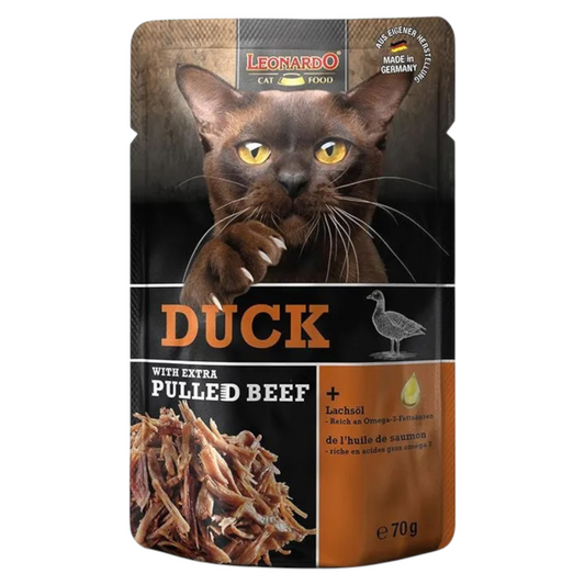 LEONARDO Cat Anatra + Extra Pulled Beef 70gr