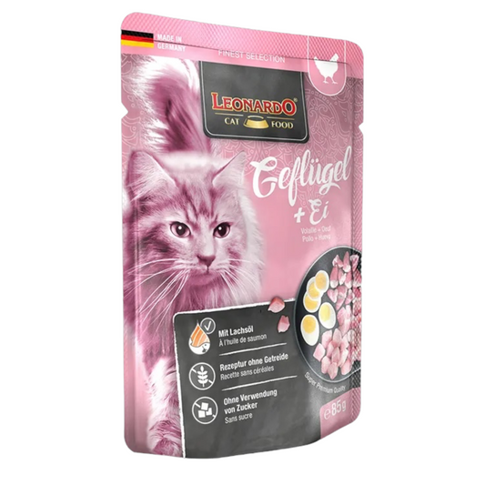 LEONARDO Cat Pollame con Uovo 85gr