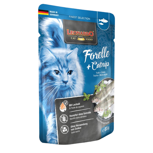 LEONARDO Cat Trota con Erba Gatta 85gr