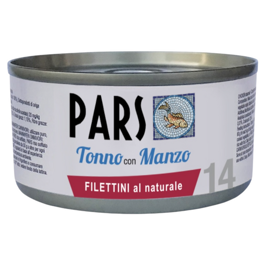 PARS 14 Filettini Naturali Tonno con Manzo 85Gr