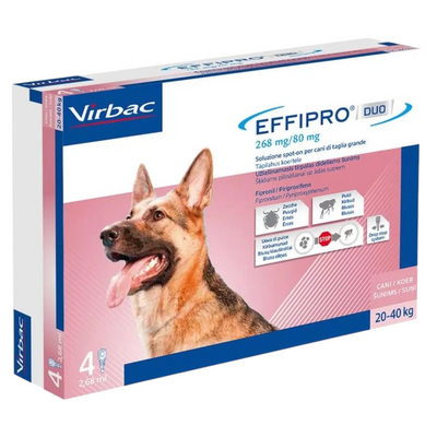 VIRBAC Cane Effipro Duo 20-40Kg (4 Pipette)