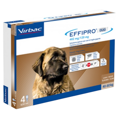 VIRBAC Cane Effipro Duo 40-60Kg (4 Pipette)