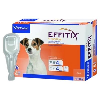 VIRBAC Cane Effitix Small 4-10Kg (4 Pipette)