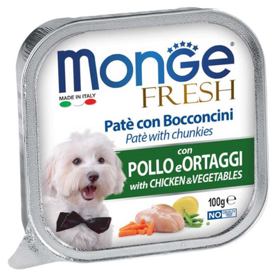 MONGE Fresh Cane Patè con Pollo e Verdure 100gr