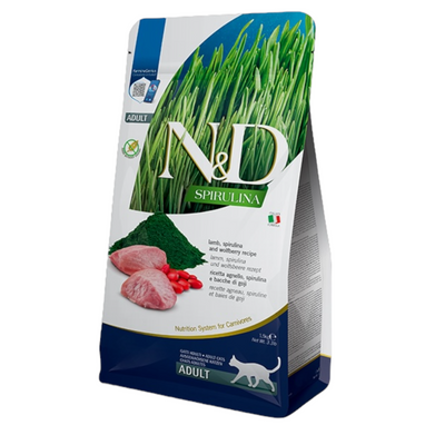 FARMINA N&D Gatto Spirulina GF Adult - Agnello, Spirulina e Bacche di Goji 1,5Kg