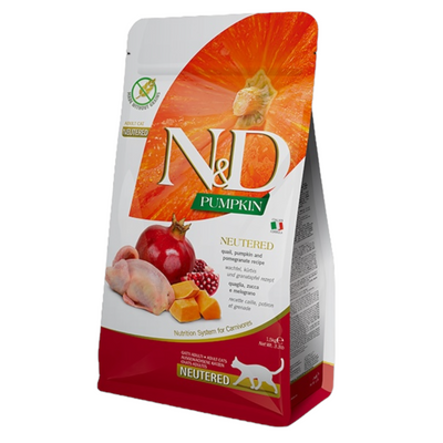 FARMINA N&D Gatto Pumpkin GF Neutered - Quaglia, Zucca e Melograno 300gr