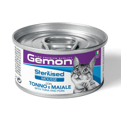 GEMON Cat Adult Mousse con Tonno e Maiale 85gr