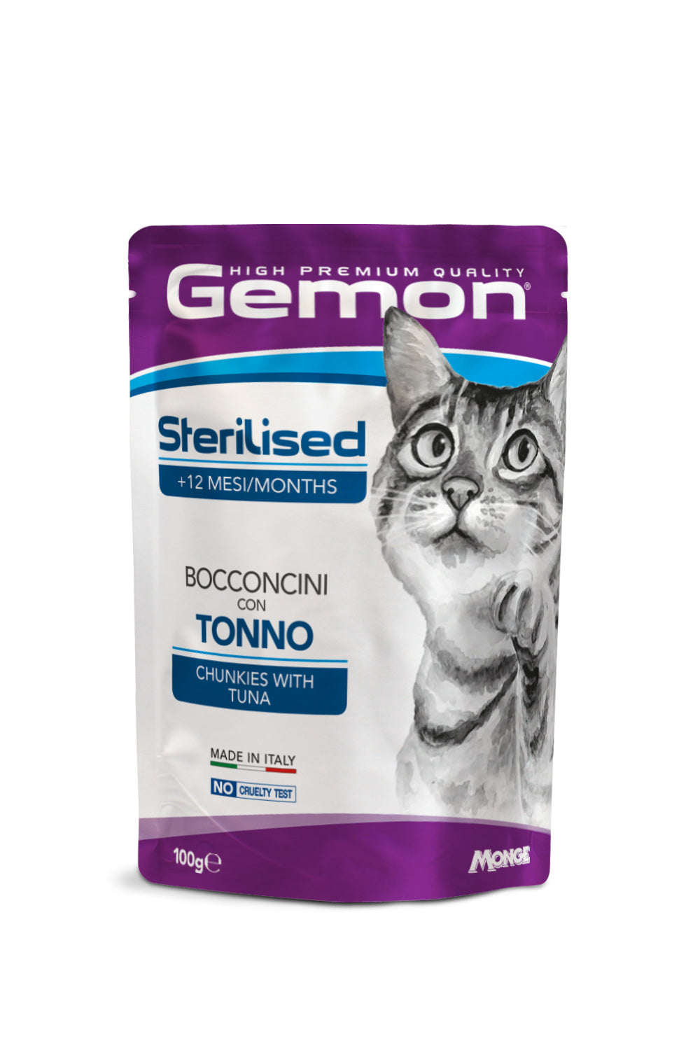 GEMON Cat Sterilised Bocconcini con Tonno 100gr