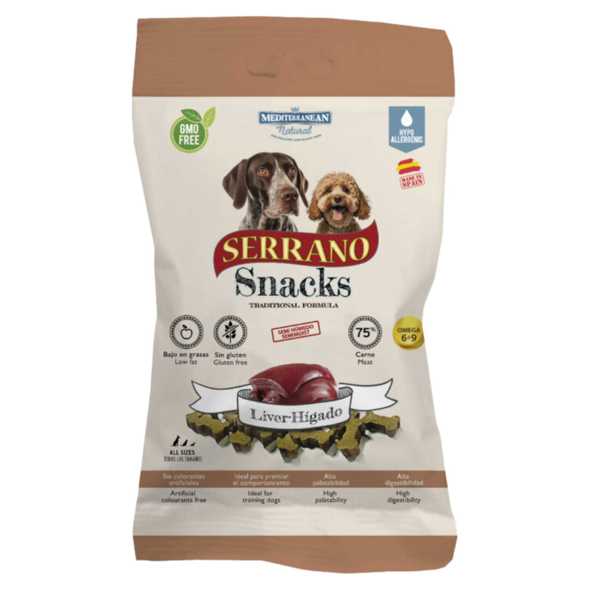 SERRANO Dog Snack Ossetti al Fegato 100gr